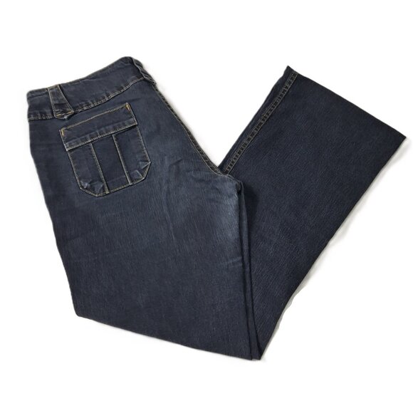 Bluenotes Hiphugger Flare Low Rise Womens Jeans Size 33x32 (Size 10) Vintage - Picture 5 of 16